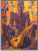 Mann mit Laute, 1970,  l/Holz,  100x74 cm (C-70-03)