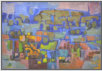 Landschaft, 1973,  Acryl/Holz,  50x73 cm (C-73-05,Galerie-K)