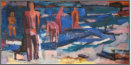 Badende am Meer, 1966,  Öl/Holz,  49x98 cm (C-66-03)