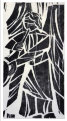 Engel, Holzschnitt (?/2),  1968,  41x22 cm, (H-68-03)