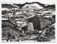 Landschaft, Holzschnitt (?/1),  1971,  45x63 cm, (H-71-03)