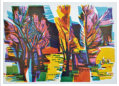 Bäume, Holzschnitt (25/16),  1972,  40x55 cm, (H-72-01)